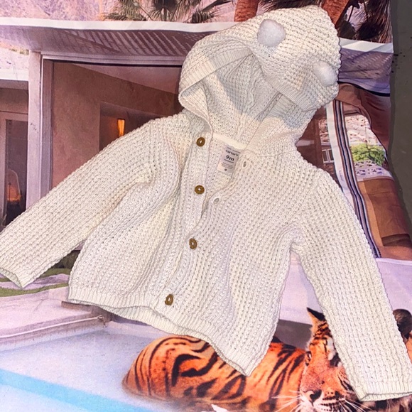 Carters Hooded Knit Sweater 🌵9 Months - Picture 1 of 3